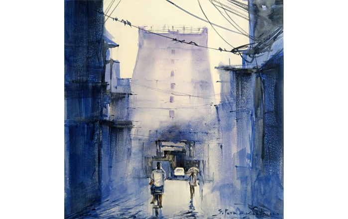 SP0031
Madras - a reflection - 31 
Watercolour on paper
11.8 x 11.8 inches
2020
Unavailable (Can be commissioned)